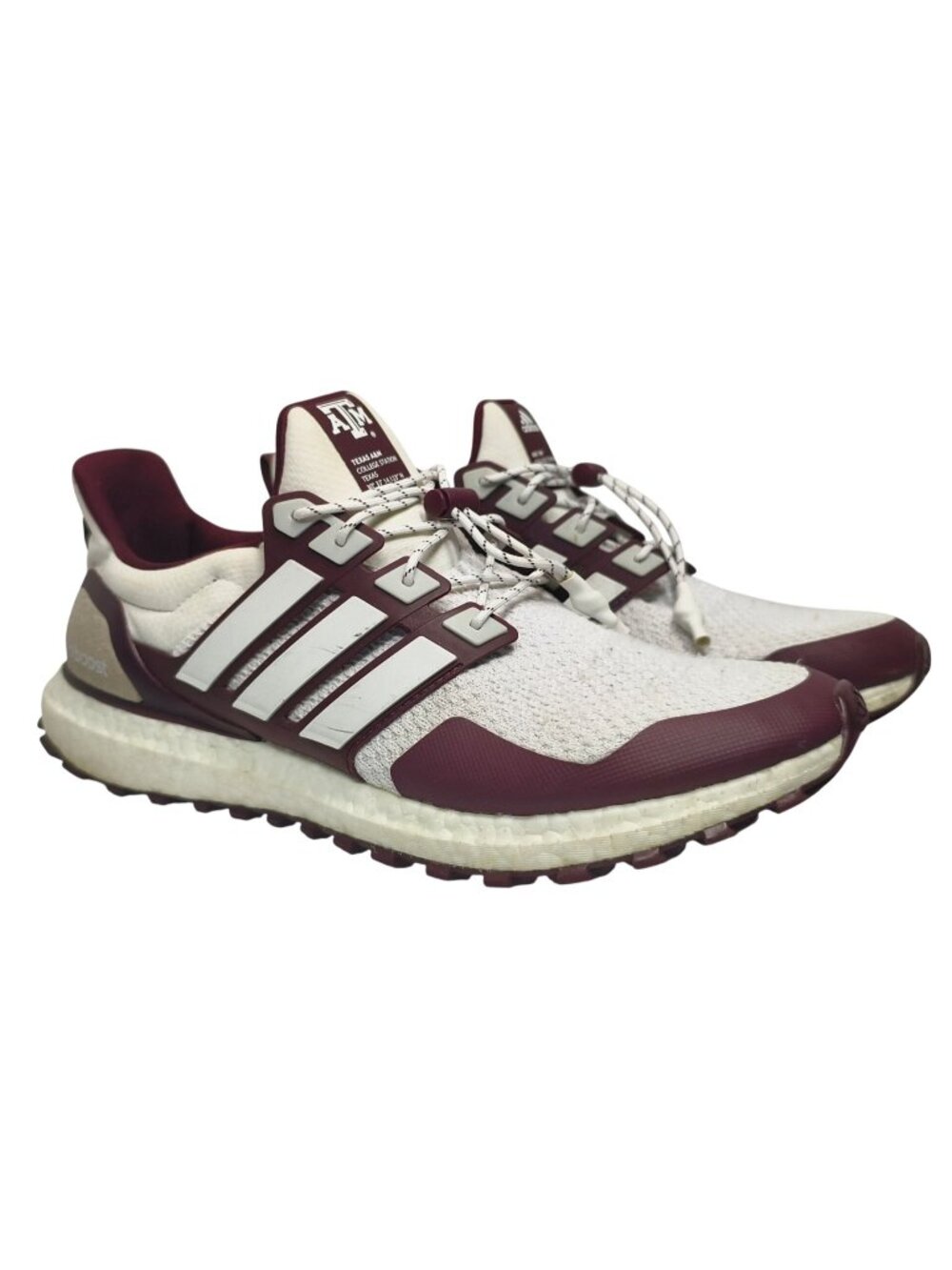 Adidas Ultraboost Mens 10.5 Texas A&M Running Shoes Boost Sole Maroon White